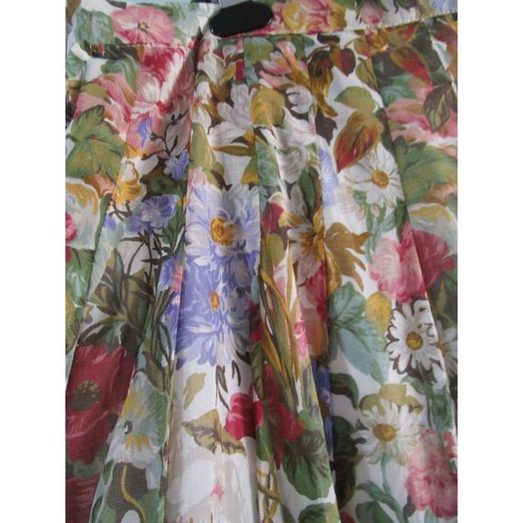 Ramsay of Dublin Floral Knife Pleat Skirt Lined Made in Ireland Large GUC - Picture 15 of 16